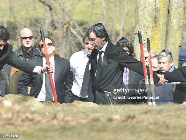 Father Bernie Haim attends the private funeral service for her son Corey Haim at Pardes Shalom Cemetery on March 16, 2010 in Thornhill, Canada.