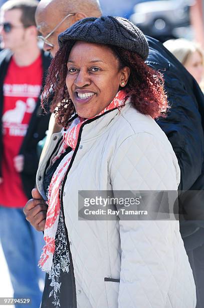 Actress CCH Pounder walks in Soho on March 16, 2010 in New York City.