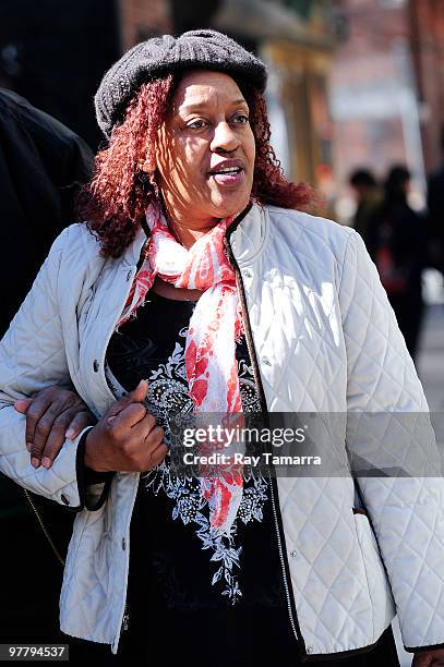 Actress CCH Pounder walks in Soho on March 16, 2010 in New York City.