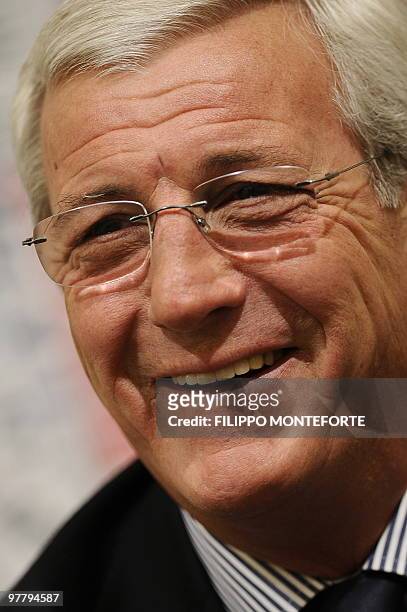 Italy's soccer team coach Marcello Lippi answers a question during a press conference on March 16, 2010 at the Foreign Press Club in Rome. The World...