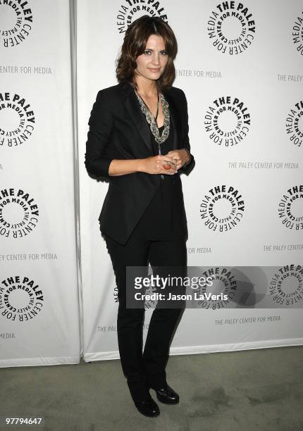 Actress Stana Katic attends an evening with "Castle" at The Paley Center for Media on March 16, 2010 in Beverly Hills, California.