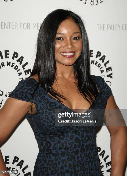 Actress Tamala Jones attends an evening with "Castle" at The Paley Center for Media on March 16, 2010 in Beverly Hills, California.