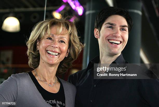 Hillu Schwetje and her coach Christian Polanc take part in the 'Let's Dance' training session on March 17, 2010 in Hanover, Germany. The prominent...