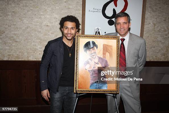 Corbin Bleu's Portrait Unveiling At Tony's Di Napoli Corbin Bleu's Portrait Unveiling At Tony's Di Napoli