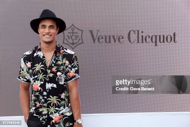 Staz Nair attends Veuve Clicquot's Brose on the Roof at Selfridges on June 18, 2018 in London, England.