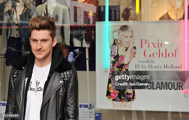 Henry Holland appears at a photocall to launch his new 'H! by Henry Holland' fashion line at Debenhams, Oxford Street, on March 17, 2010 in London,...