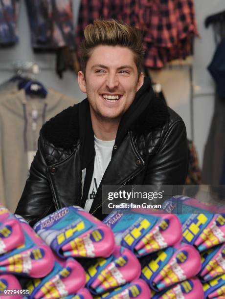 Henry Holland appears at a photocall to launch his new 'H! by Henry Holland' fashion line at Debenhams, Oxford Street, on March 17, 2010 in London,...