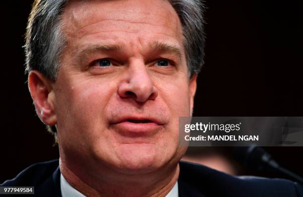 Director Christopher Wray testifies before the Senate Judiciary Committee on "Examining the Inspector General's First Report on Justice Department...