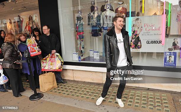 Henry Holland appears at a photocall to launch his new 'H! by Henry Holland' fashion line at Debenhams, Oxford Street, on March 17, 2010 in London,...