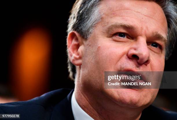 Director Christopher Wray testifies before the Senate Judiciary Committee on "Examining the Inspector General's First Report on Justice Department...