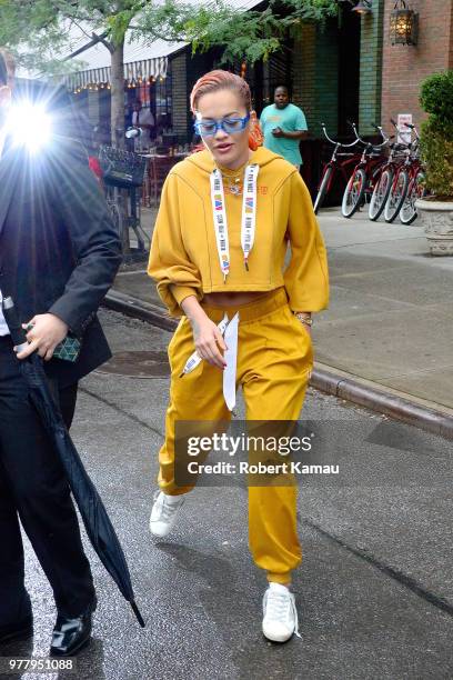 Rita Ora seen out and about in Manhattan on June 13, 2018 in New York City.