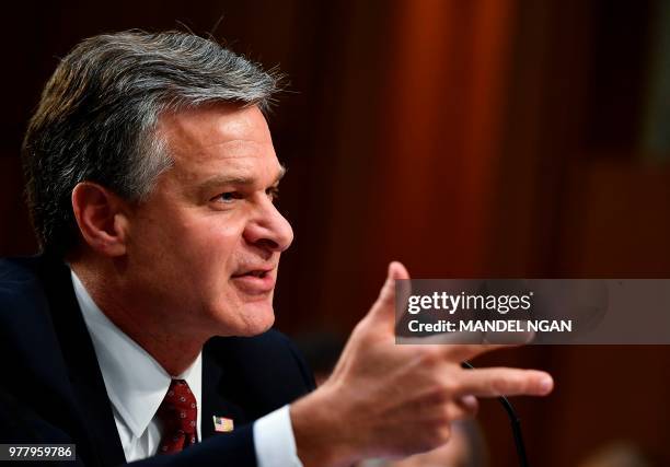 Director Christopher Wray testifies before the Senate Judiciary Committee on "Examining the Inspector General's First Report on Justice Department...