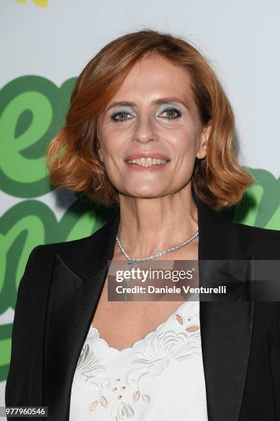 Isabella Ferrari attends the Stella McCartney photocall during Milan Men's Fashion Week Spring/Summer 2019 on June 18, 2018 in Milan, Italy.