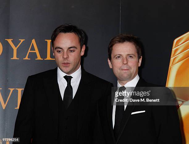 Anthony McPartlin, Declan Donnelly and other celebrities attend the RTS Awards at the Grosvenor Hotel, London,England