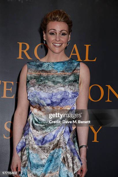 Suranne Jones and other celebrities attend the RTS Awards at the Grosvenor Hotel, London,England