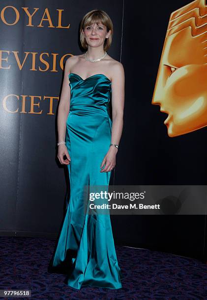 Jane Danson and other celebrities attend the RTS Awards at the Grosvenor Hotel, London,England