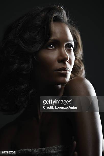 Actor Thandie Newton poses for a portrait shoot in London on January 14, 2010.