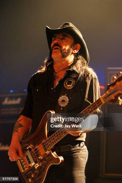 Lemmy Kilmister of Motorhead performs in concert at Stubb's Bar-B-Q on March 16, 2010 in Austin, Texas.