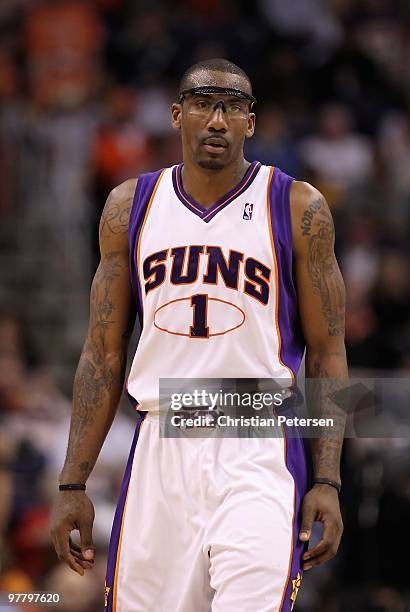 Amar'e Stoudemire the Phoenix Suns in action during the NBA game against the Los Angeles Lakers at US Airways Center on March 12, 2010 in Phoenix,...