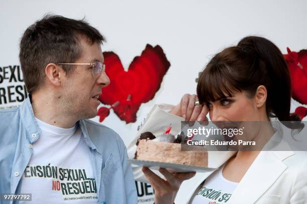 Miguel Angel Lamata and Pilar Rubio attend 'Tension sexual no resuelta' photocall at Princesa cinema on March 17, 2010 in Madrid, Spain.