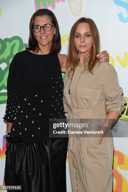 Guest and Stella McCartney attend the Stella McCartney photocall during Milan Men's Fashion Week Spring/Summer 2019 on June 18, 2018 in Milan, Italy.