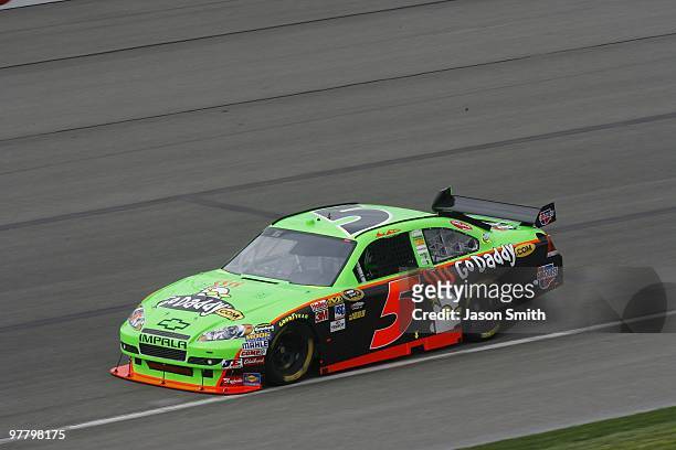 Mark Martin, driver of the GoDaddy.com Chevrolet during practice for the NASCAR Sprint Cup Series Auto Club 500 at Auto Club Speedway on February 19,...