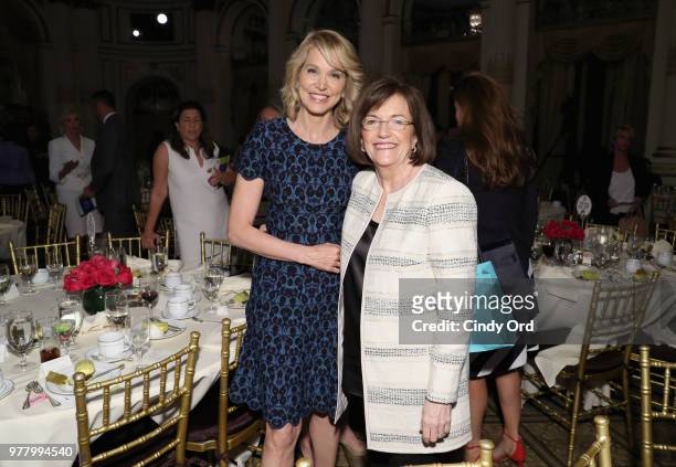 Paula Zahn and Executive Director at Women's Forum of New York Rita Crotty attend the 8th Annual Elly Awards hosted by the Women's Forum of New York...