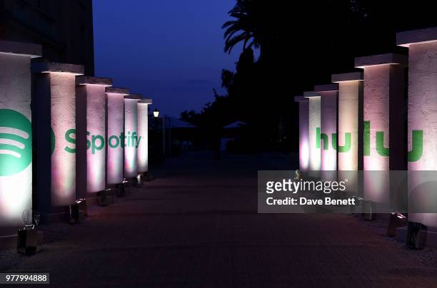 Atmsophere as Spotify and Hulu host a night for creators, artists and innovators during Cannes Lions 2018 at Chateau Saint George on June 18, 2018 in...