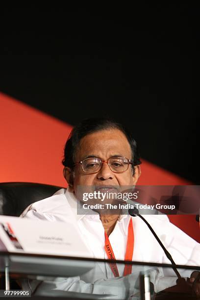 Chidambaram, Union Home Minister at the India Today Conclave 2010.