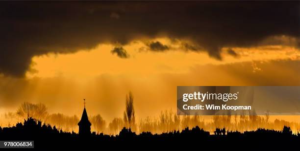 certainly a nice evening - christmas village silhouette stock pictures, royalty-free photos & images