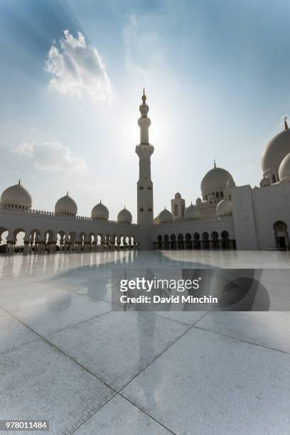 sheikh zayed grand mosque 747 - david minchin stock-fotos und bilder