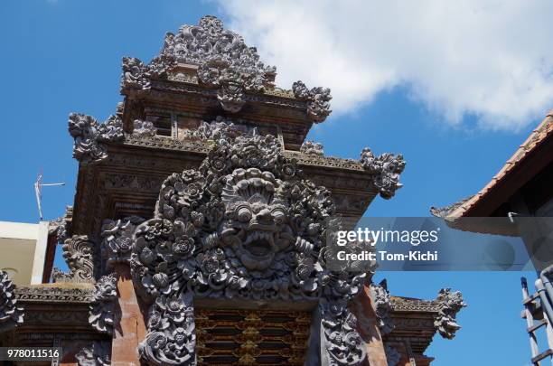 kori agung under the blue sky - barong dance stock pictures, royalty-free photos & images