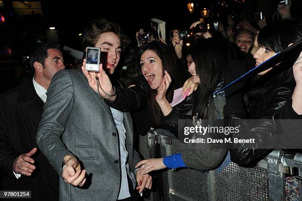 Robert Pattinson attends the 'Remember Me' UK film premiere at the Odeon Leicester Square on March 17, 2010 in London, England.