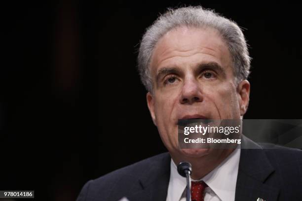 Michael Horowitz, inspector general with the U.S. Department of Justice , speaks during a Senate Judiciary Committee hearing on the inspector general...