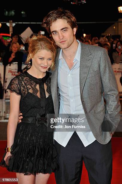 Actress Emilie de Ravin and actor Robert Pattinson attend the 'Remember Me' film premiere at the Odeon Leicester Square on March 17, 2010 in London,...
