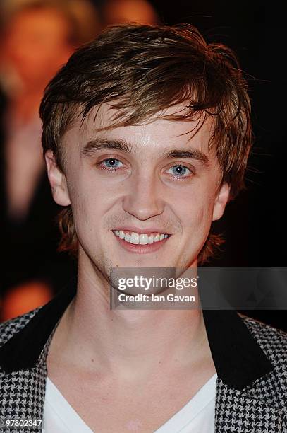 Actor Tom Felton attends the 'Remember Me' UK film premiere held at the Odeon Leicester Square on March 17, 2010 in London, England.