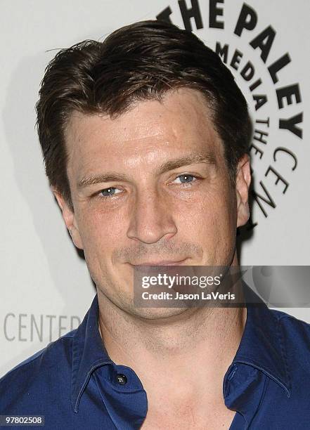 Actor Nathan Fillion attends an evening with "Castle" at The Paley Center for Media on March 16, 2010 in Beverly Hills, California.