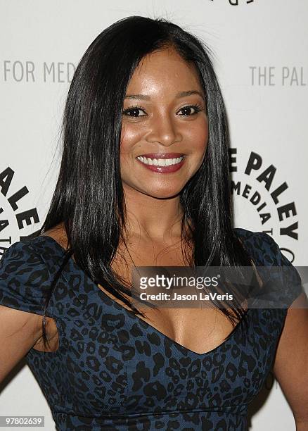 Actress Tamala Jones attends an evening with "Castle" at The Paley Center for Media on March 16, 2010 in Beverly Hills, California.