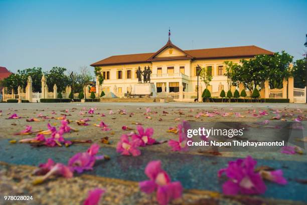 lanna monument, chiang mai, thailand - tabebuia stock pictures, royalty-free photos & images