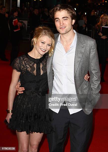 Emilie de Ravin and Robert Pattinson attends the UK Premiere of Remember Me at Odeon Leicester Square on March 17, 2010 in London, England.