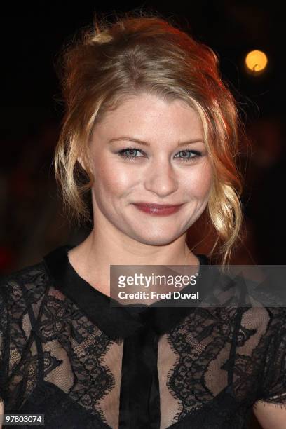 Emilie de Ravin attends the UK Premiere of Remember Me at Odeon Leicester Square on March 17, 2010 in London, England.