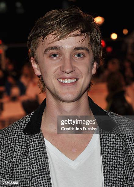 Actor Tom Felton attends the 'Remember Me' film premiere at the Odeon Leicester Square on March 17, 2010 in London, England.