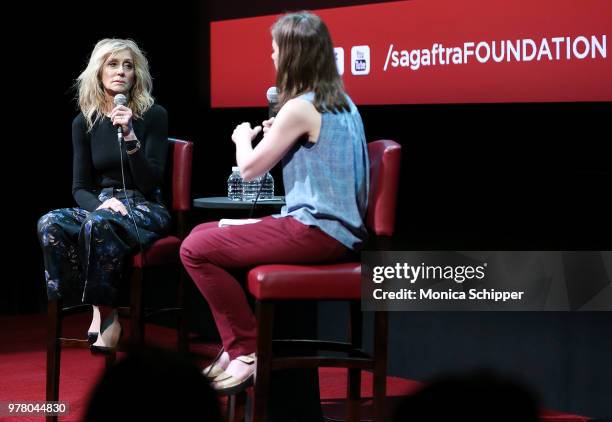 Actress Judith Light speaks with Cynthia Littleton, on stage during SAG-AFTRA Foundation Conversations: "The Assassination Of Gianni Versace:...