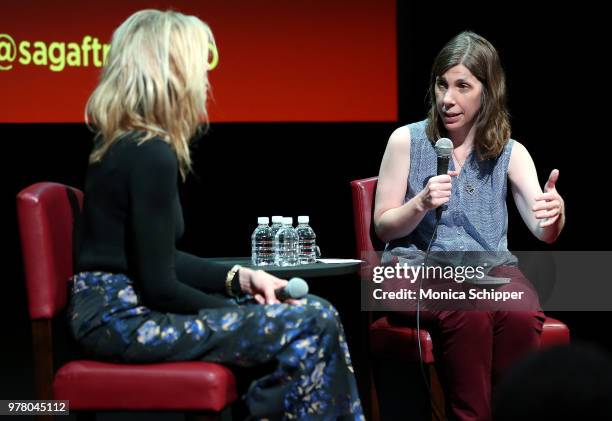 Actress Judith Light speaks with Cynthia Littleton, on stage during SAG-AFTRA Foundation Conversations: "The Assassination Of Gianni Versace:...