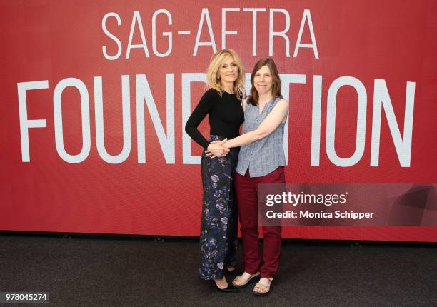 Actress Judith Light and Cynthia Littleton attend SAG-AFTRA Foundation Conversations: "The Assassination Of Gianni Versace: American Crime Story" at...