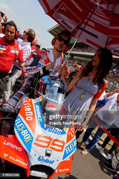 Jorge Lorenzo of Spain and Ducati Team during the race day of the Gran Premi Monster Energy de Catalunya, Circuit of Catalunya, Montmelo, Spain. 17th...