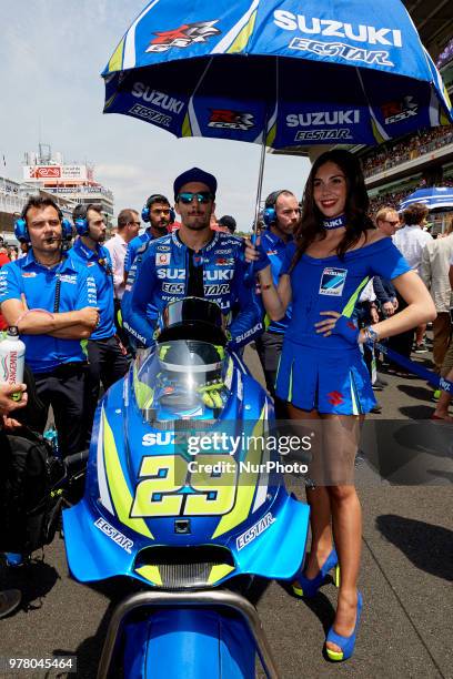 Andrea Iannone of Italy and Team Suzuki Ecstar during the race day of the Gran Premi Monster Energy de Catalunya, Circuit of Catalunya, Montmelo,...