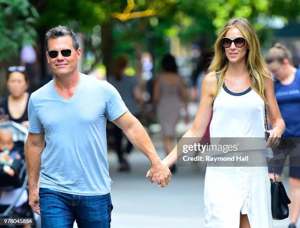 Actor Josh Brolin and Kathryn Boyd are seen walking in Soho on June 18, 2018 in New York City.Photo by Raymond Hall/GC Images)