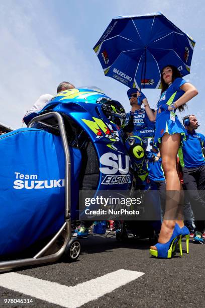 Andrea Iannone of Italy and Team Suzuki Ecstar during the race day of the Gran Premi Monster Energy de Catalunya, Circuit of Catalunya, Montmelo,...