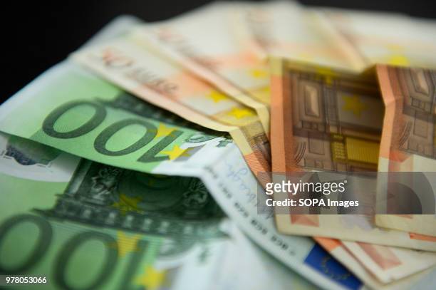 And 50 euros banknotes are seen in this photo illustration.